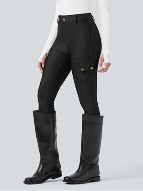 Halara High-Waisted Sheen 7/8 Leggings with Pockets | Black | XL | NWT